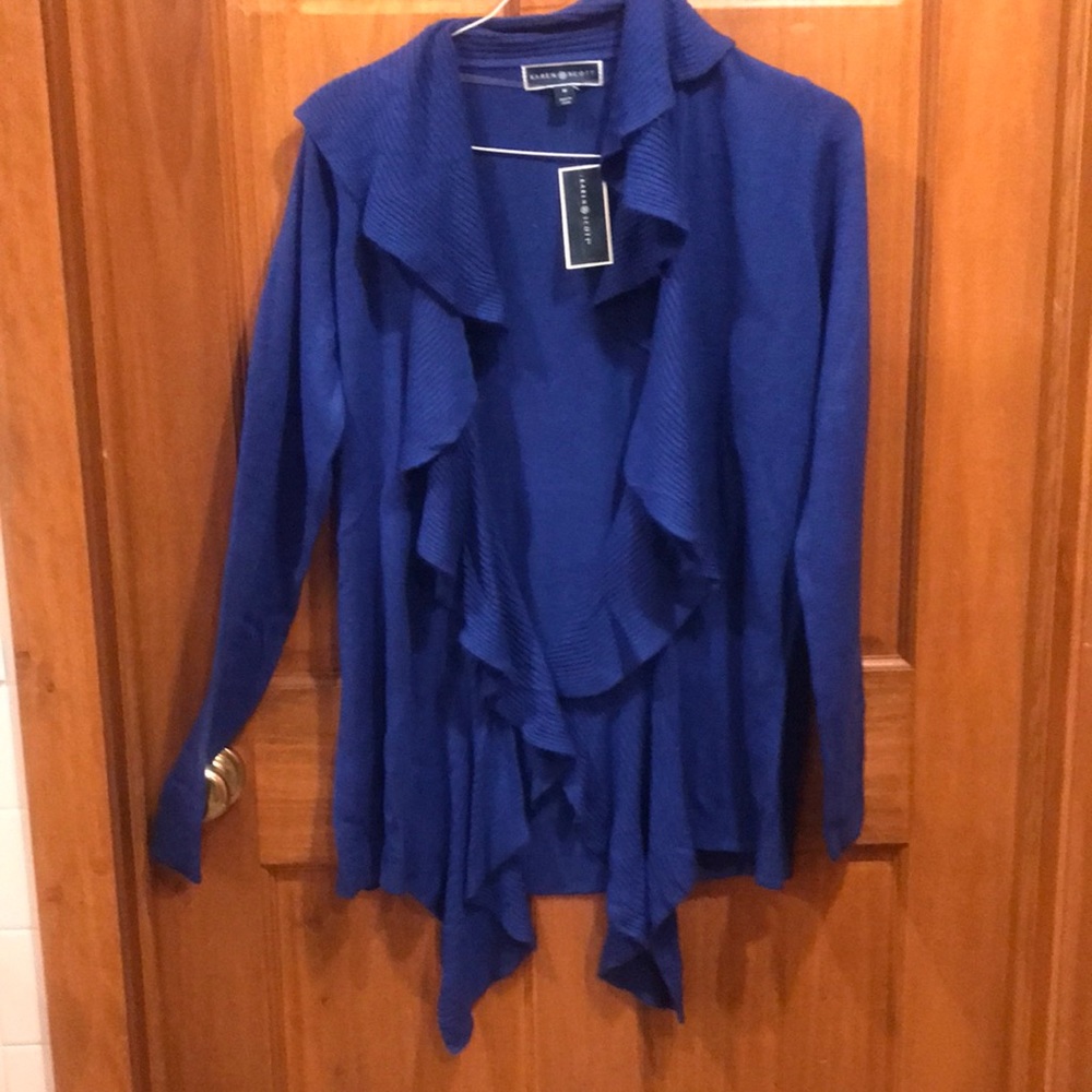 Karen Scott blue sweater. NWT